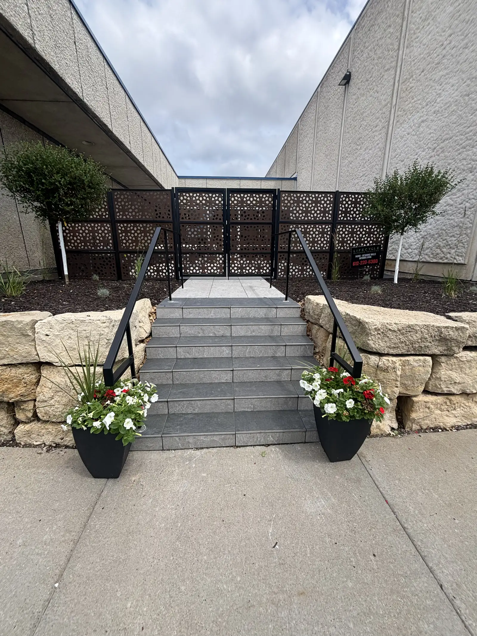 Commercial Grand Entrance Patio & Courtyard project photo — commercial entrance patio 11