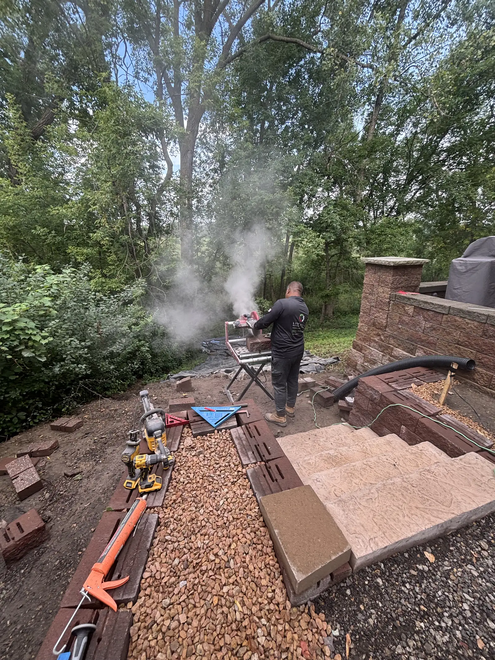 Retaining Wall & Staircase project photo — eden prairie retaining wall 09