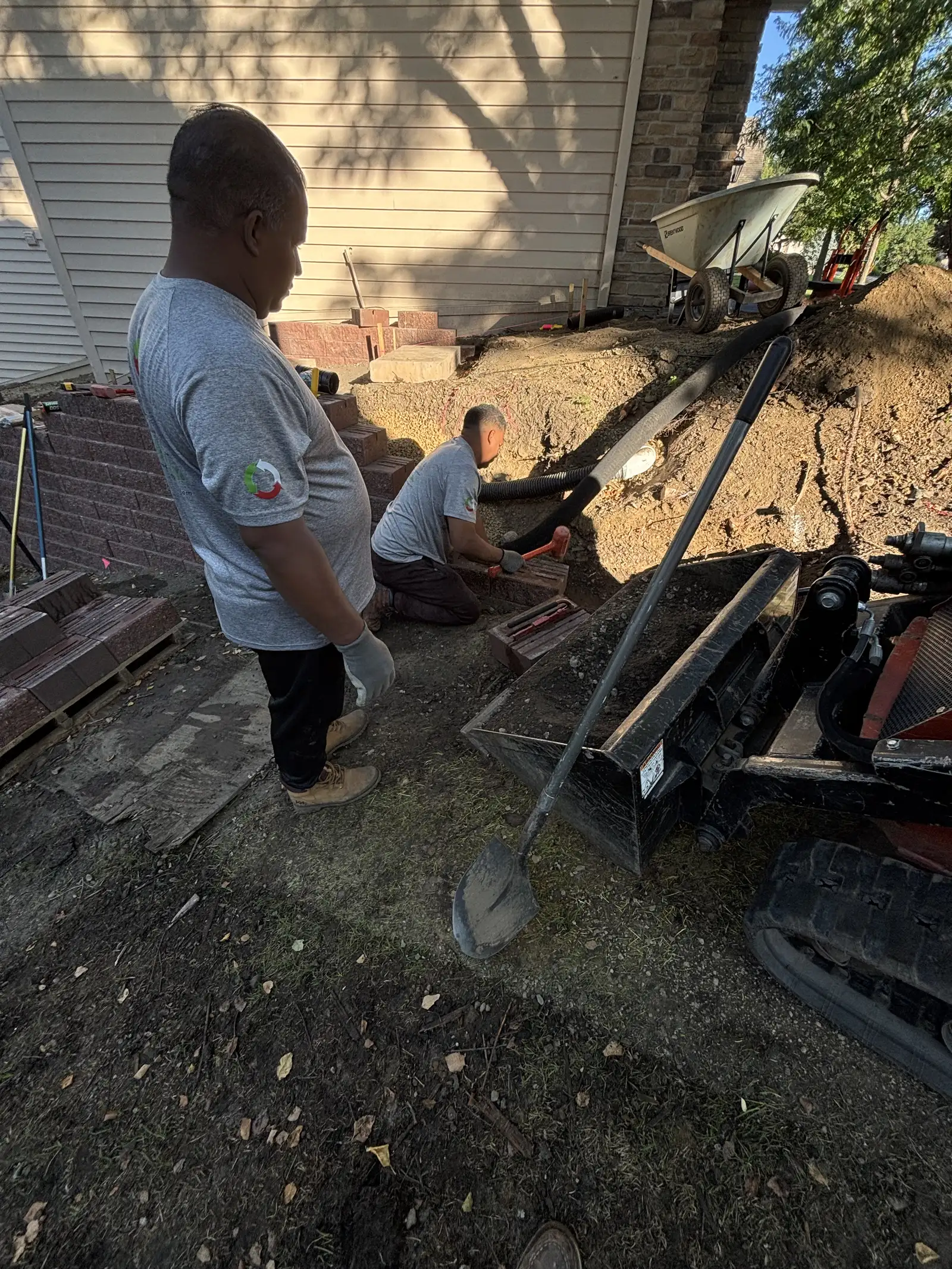 Retaining Wall & Staircase project photo — eden prairie retaining wall 10