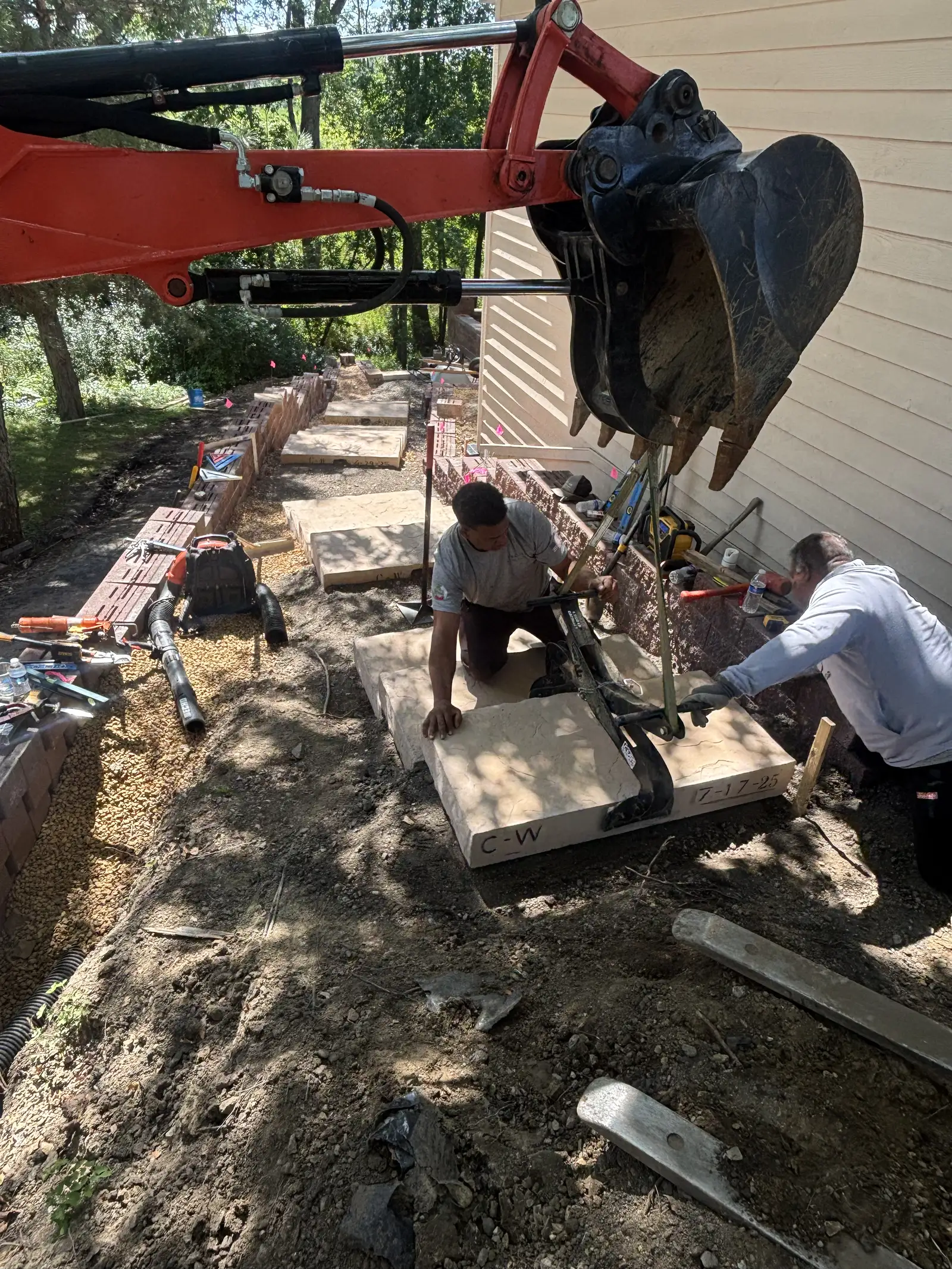 Retaining Wall & Staircase project photo — eden prairie retaining wall 11