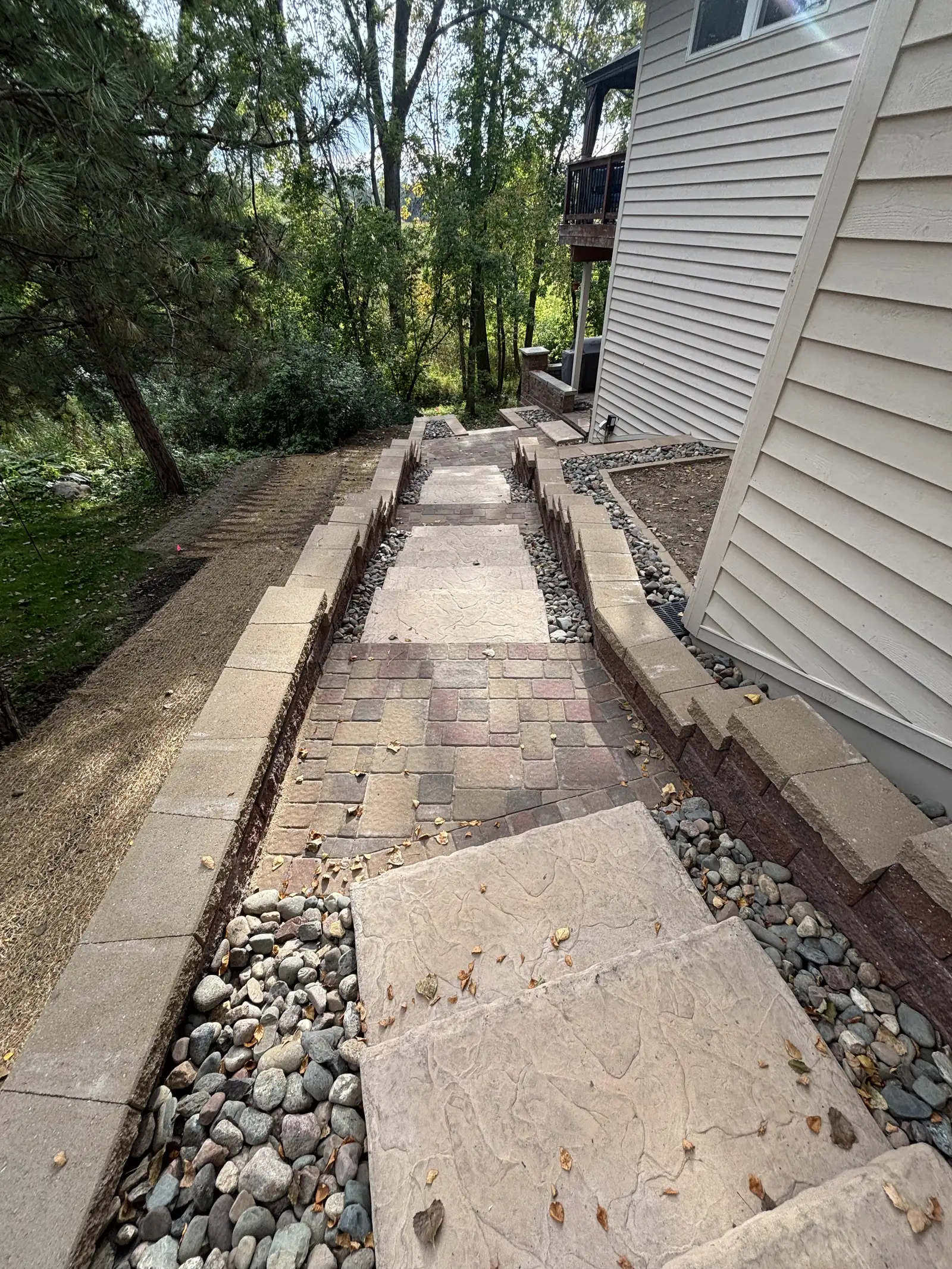Retaining Wall & Staircase project photo — eden prairie retaining wall 12