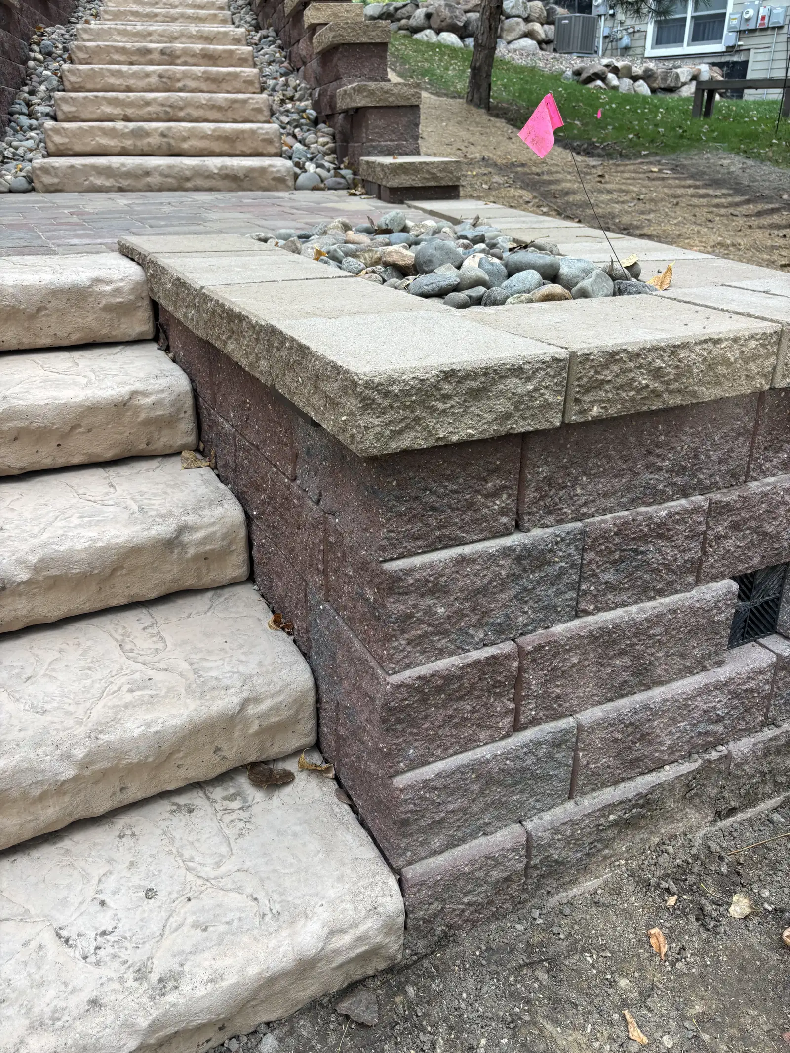 Retaining Wall & Staircase project photo — eden prairie retaining wall 14