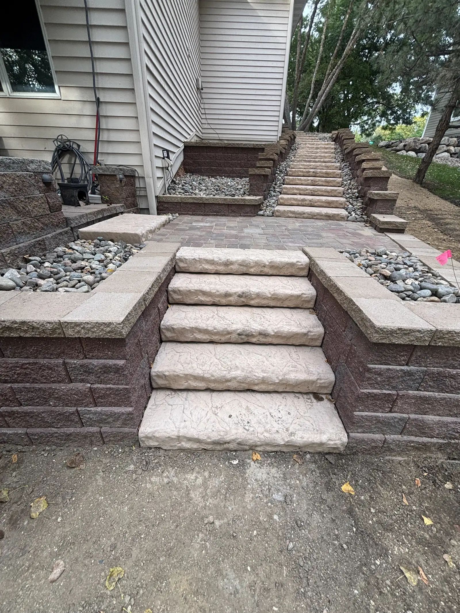 Retaining Wall & Staircase project photo — eden prairie retaining wall 15
