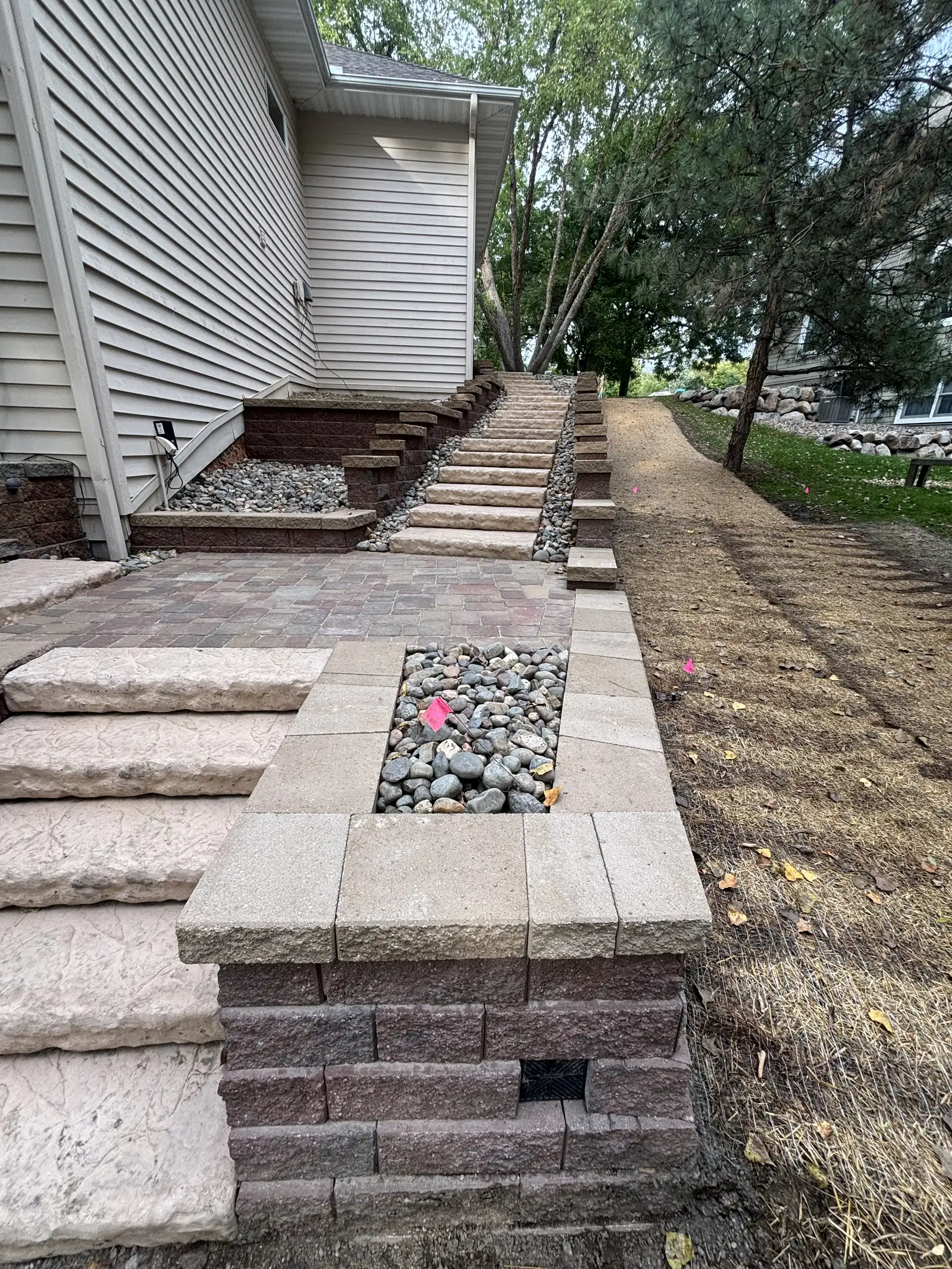 Retaining Wall & Staircase project photo — eden prairie retaining wall 16