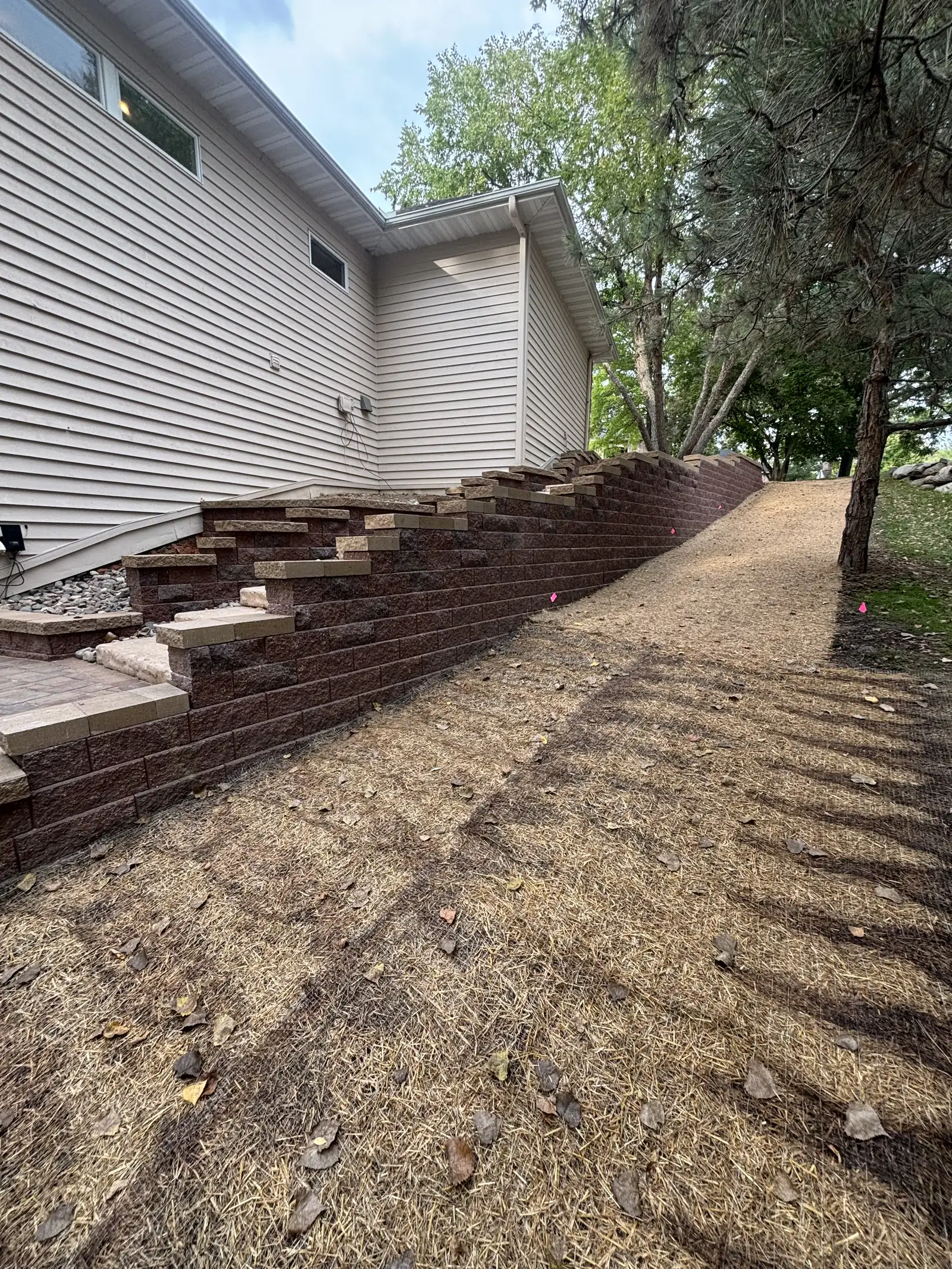 Retaining Wall & Staircase project photo — eden prairie retaining wall 18