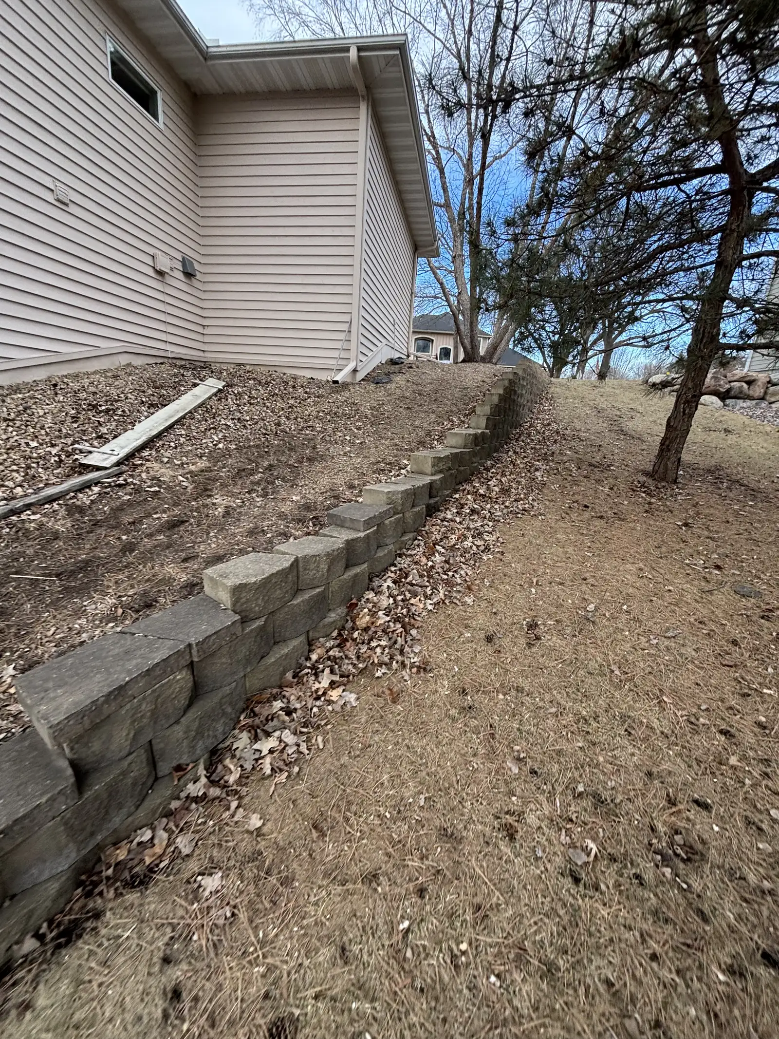 Retaining Wall & Staircase project photo — eden prairie retaining wall 20