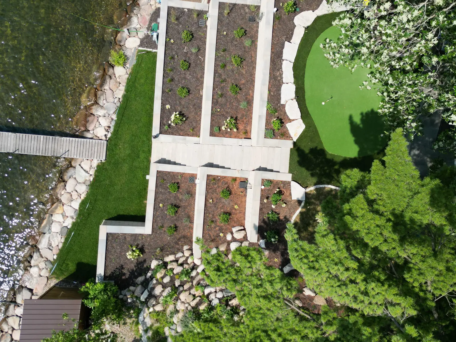 Landscape installation in a Maple Grove, MN subdivision