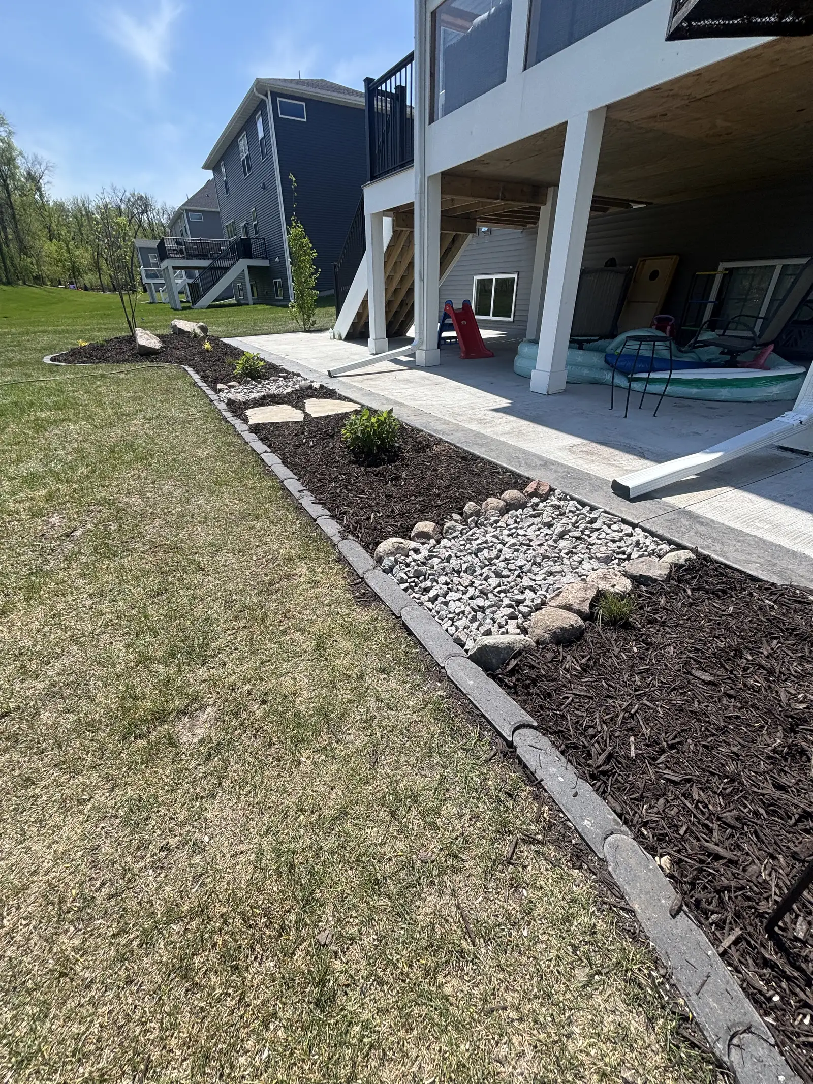 Hardscape installation in a Minnetonka neighborhood