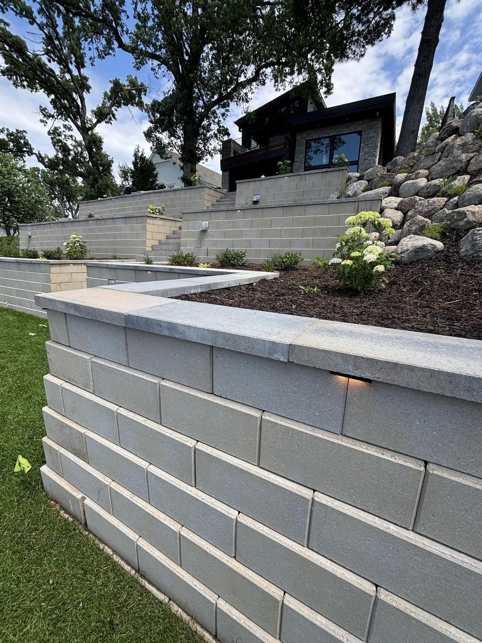 Boulder and landscape work in Minnetonka, Minnesota