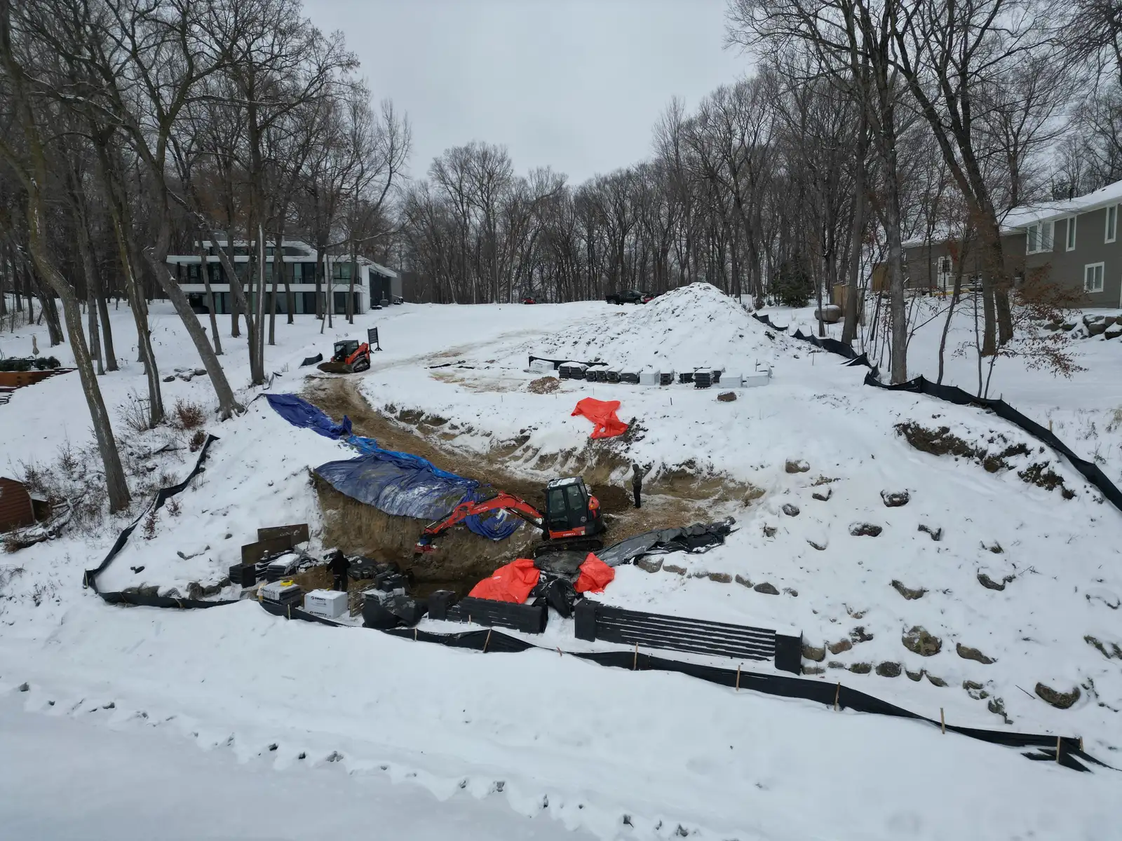 Shoreline & Hillside Stabilization project photo — mound shoreline stabilization 05