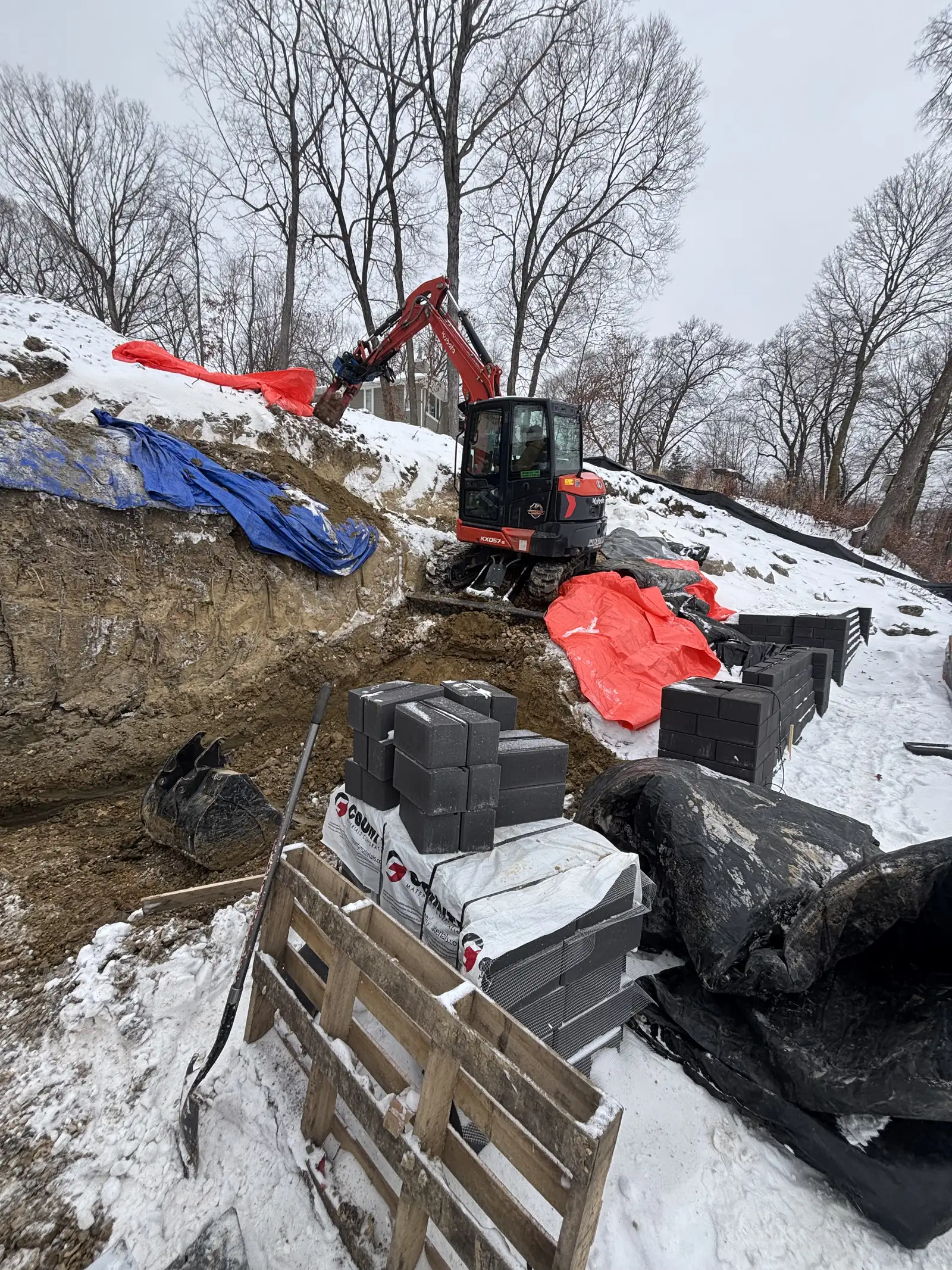 Shoreline & Hillside Stabilization project photo — mound shoreline stabilization 13