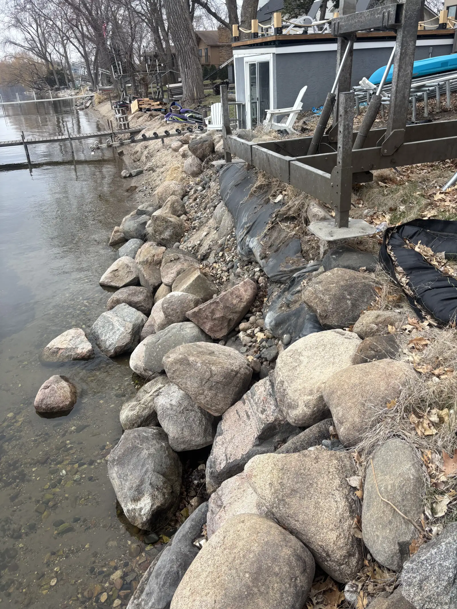 Lake Minnetonka Shoreline Rip Rap Rebuild project photo — orono riprap rebuild 04