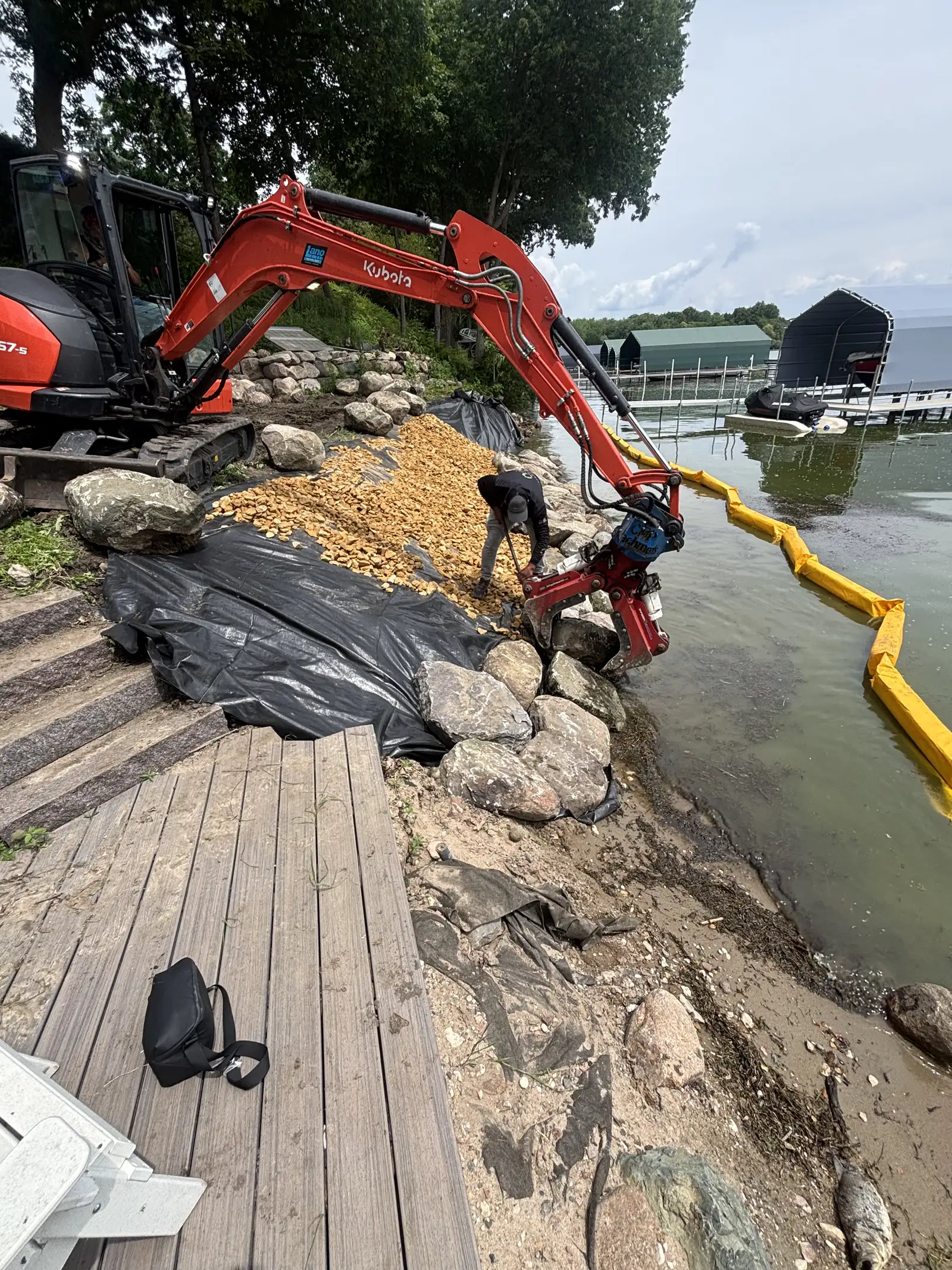 Lake Minnetonka Shoreline Rip Rap Rebuild project photo — orono riprap rebuild 07