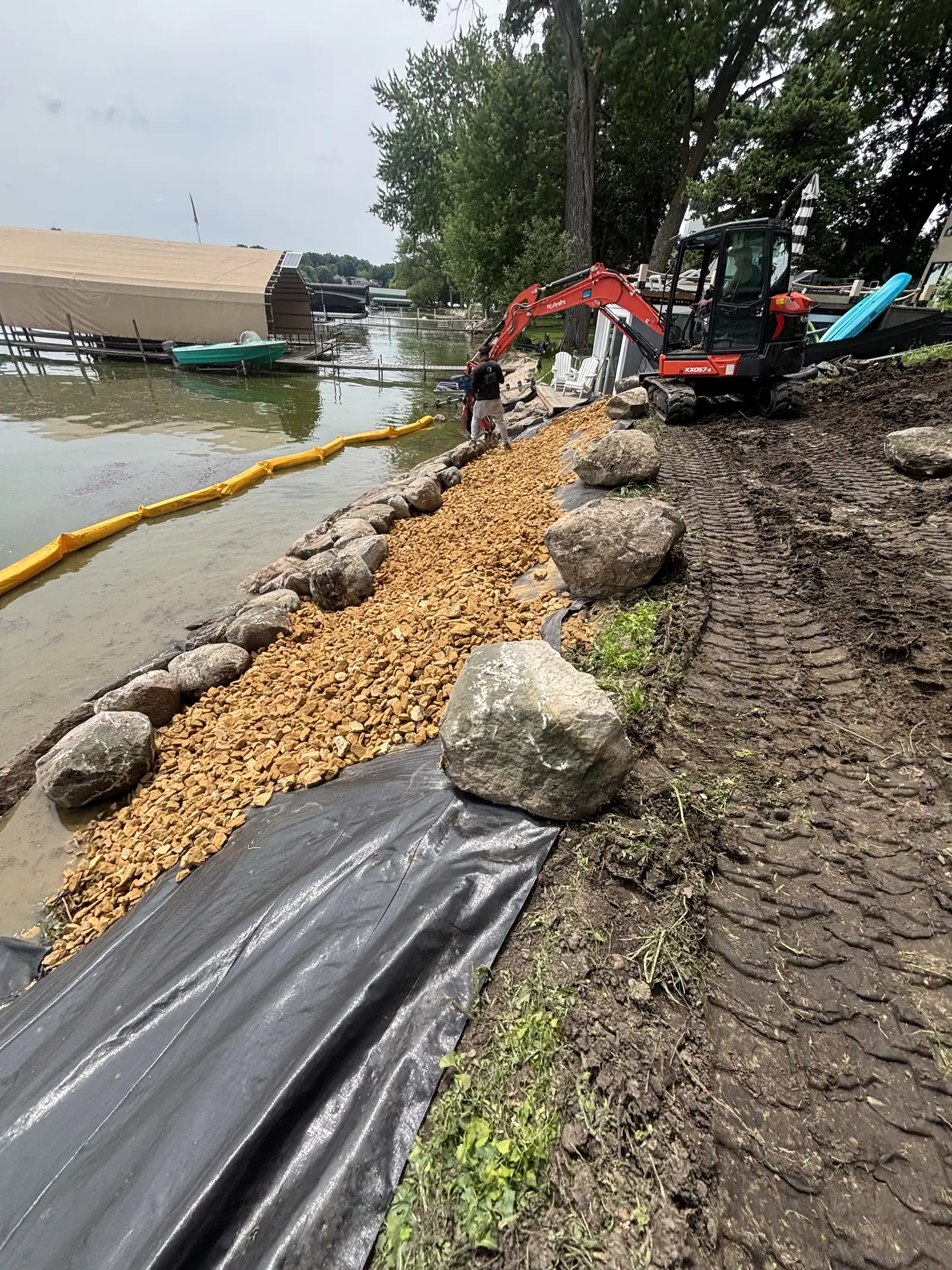 Lake Minnetonka Shoreline Rip Rap Rebuild project photo — orono riprap rebuild 09